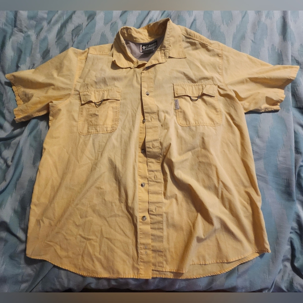 COLUMBIA XCO SHORT SLEEVE‎ BUTTON UP OUTDOOR SHIRT MEN'S SIZE XL